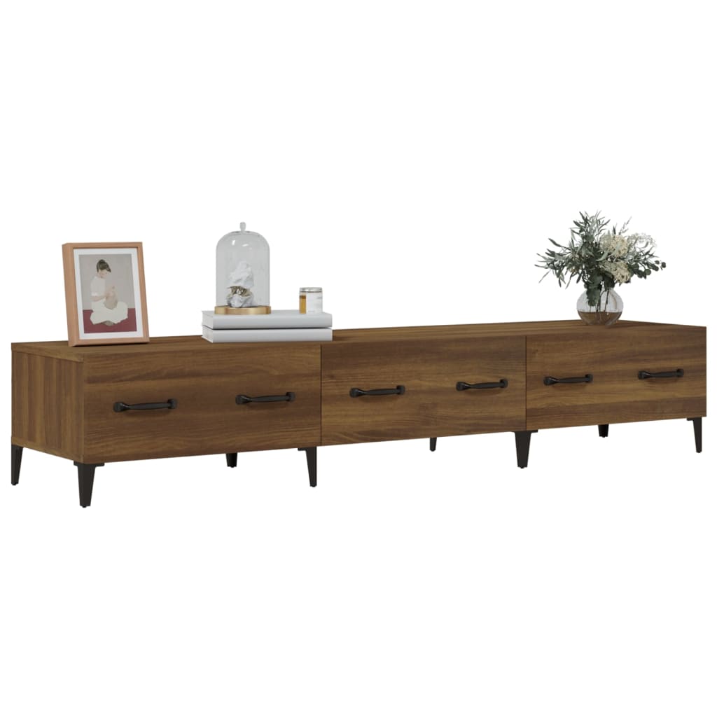 vidaXL Meuble TV Chêne Marron 150x34,5x30 cm Bois d'ingénierie