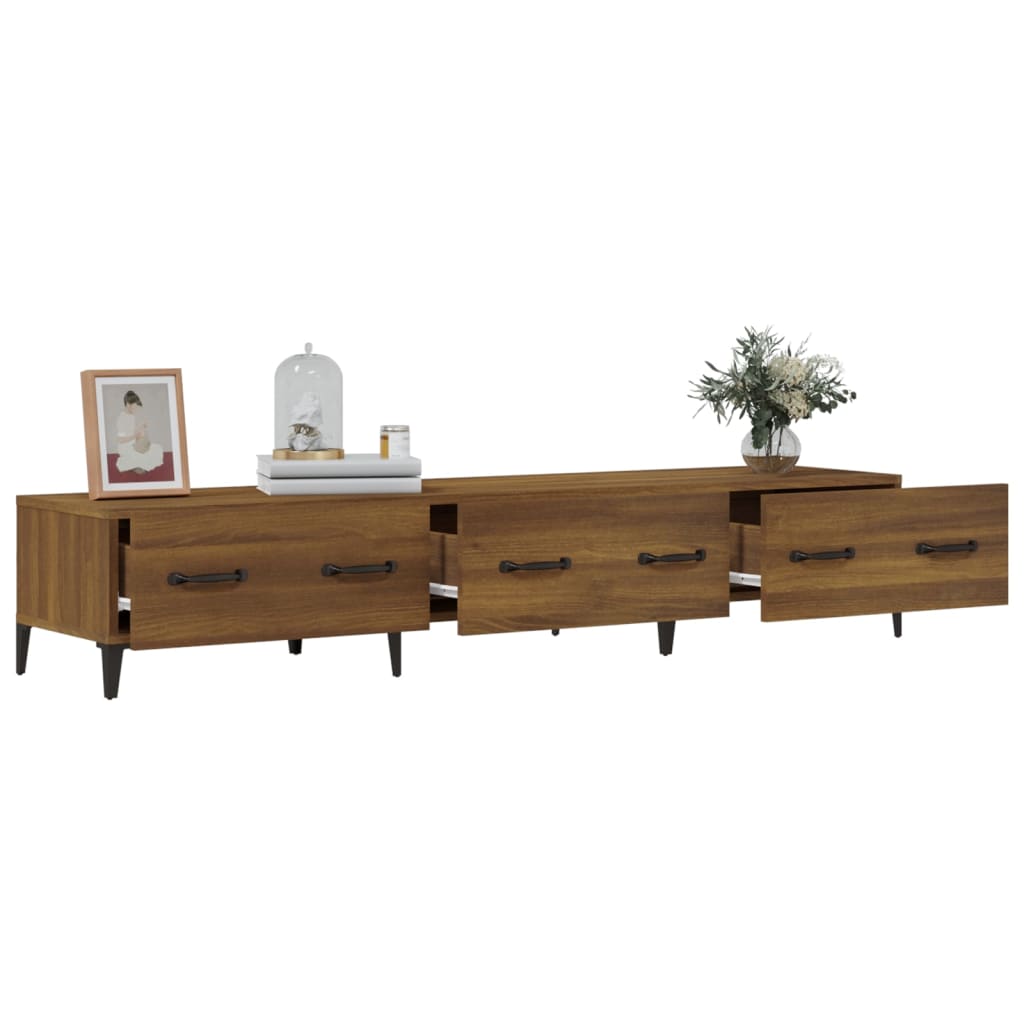 vidaXL Meuble TV Chêne Marron 150x34,5x30 cm Bois d'ingénierie