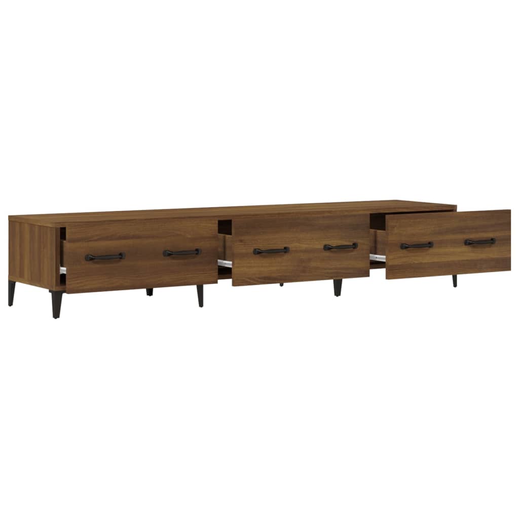 vidaXL Meuble TV Chêne Marron 150x34,5x30 cm Bois d'ingénierie