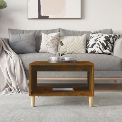 vidaXL Couchtisch Räuchereiche 60x50x40 cm Holzwerkstoff