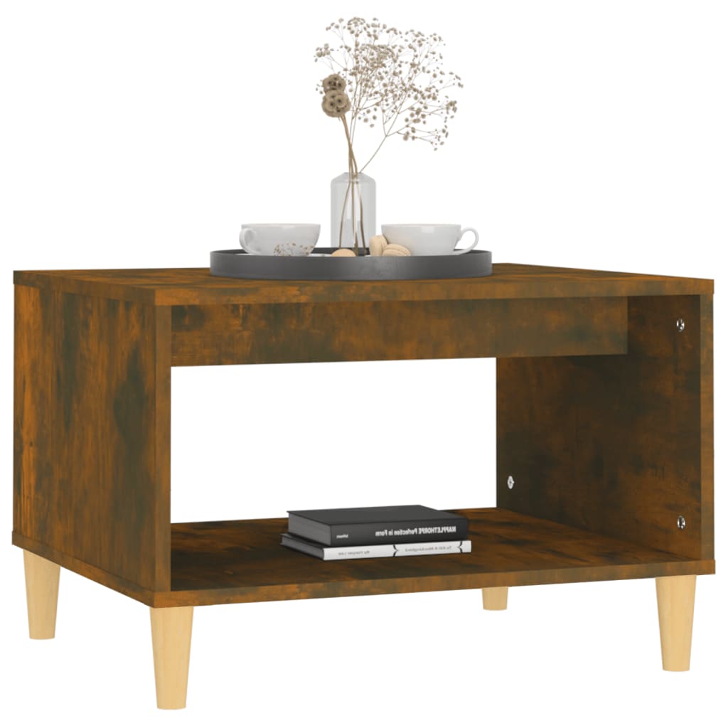 vidaXL Couchtisch Räuchereiche 60x50x40 cm Holzwerkstoff