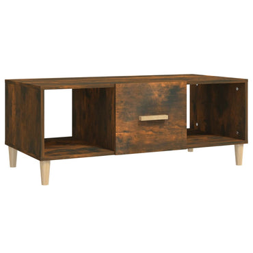 vidaXL Table basse en chêne fumé 102x50x40 cm, bois d'ingénierie