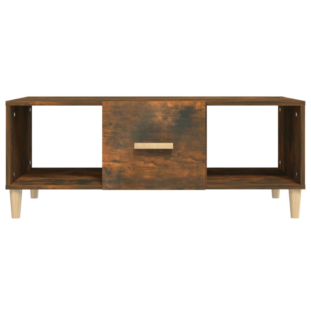 vidaXL Table basse en chêne fumé 102x50x40 cm, bois d'ingénierie