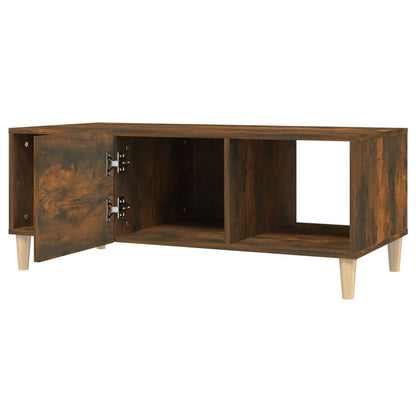 vidaXL Table basse en chêne fumé 102x50x40 cm, bois d'ingénierie