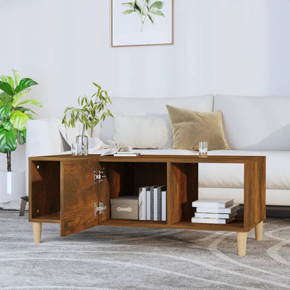 vidaXL Table basse en chêne fumé 102x50x40 cm, bois d'ingénierie