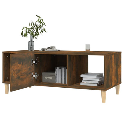 vidaXL Table basse en chêne fumé 102x50x40 cm, bois d'ingénierie