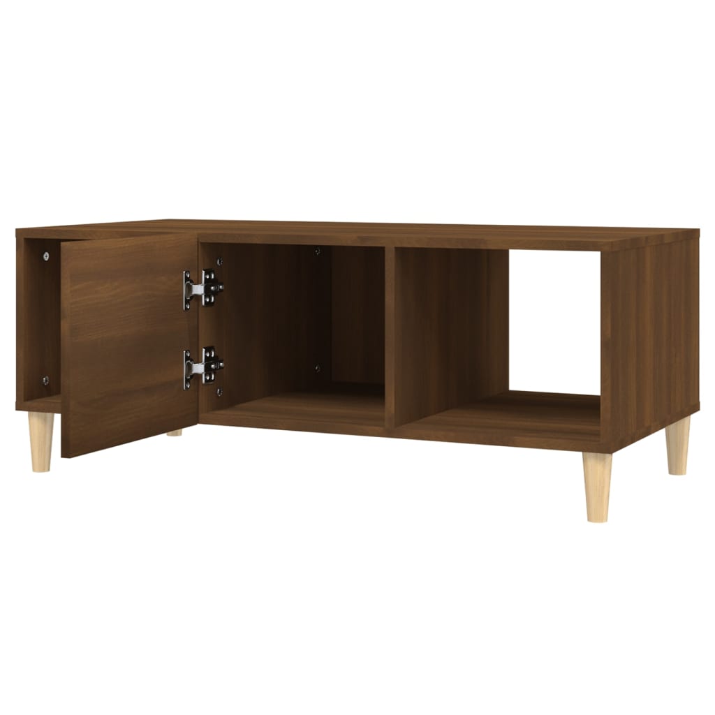 vidaXL Table basse marron aspect chêne 102x50x40 cm bois d'ingénierie