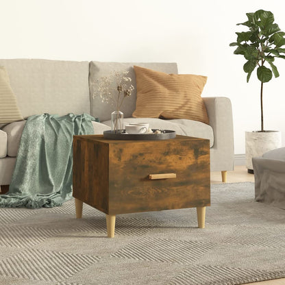 vidaXL Couchtisch Räuchereiche 50x50x40 cm Holzwerkstoff