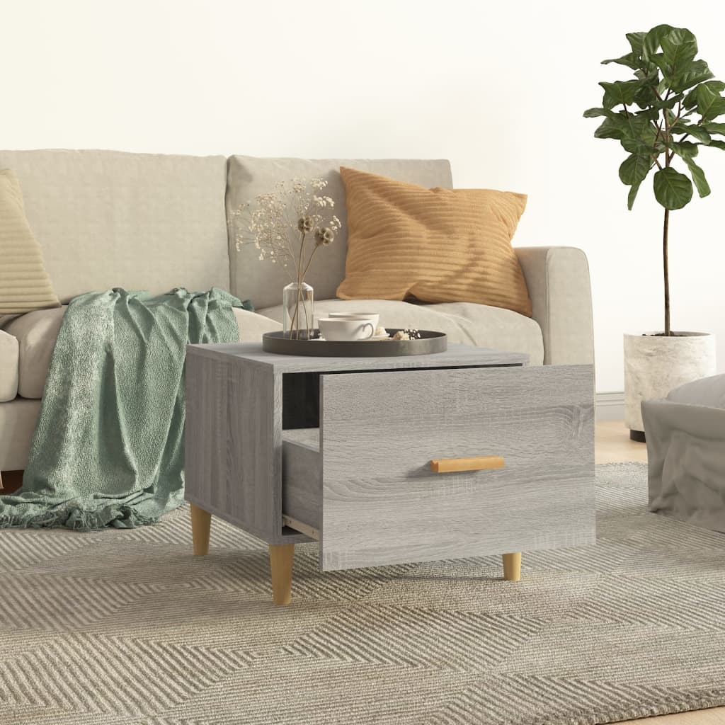 vidaXL Table basse gris Sonoma 50x50x40 cm aggloméré