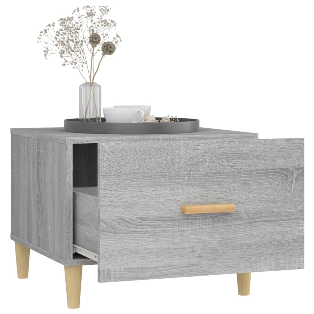 vidaXL Table basse gris Sonoma 50x50x40 cm aggloméré