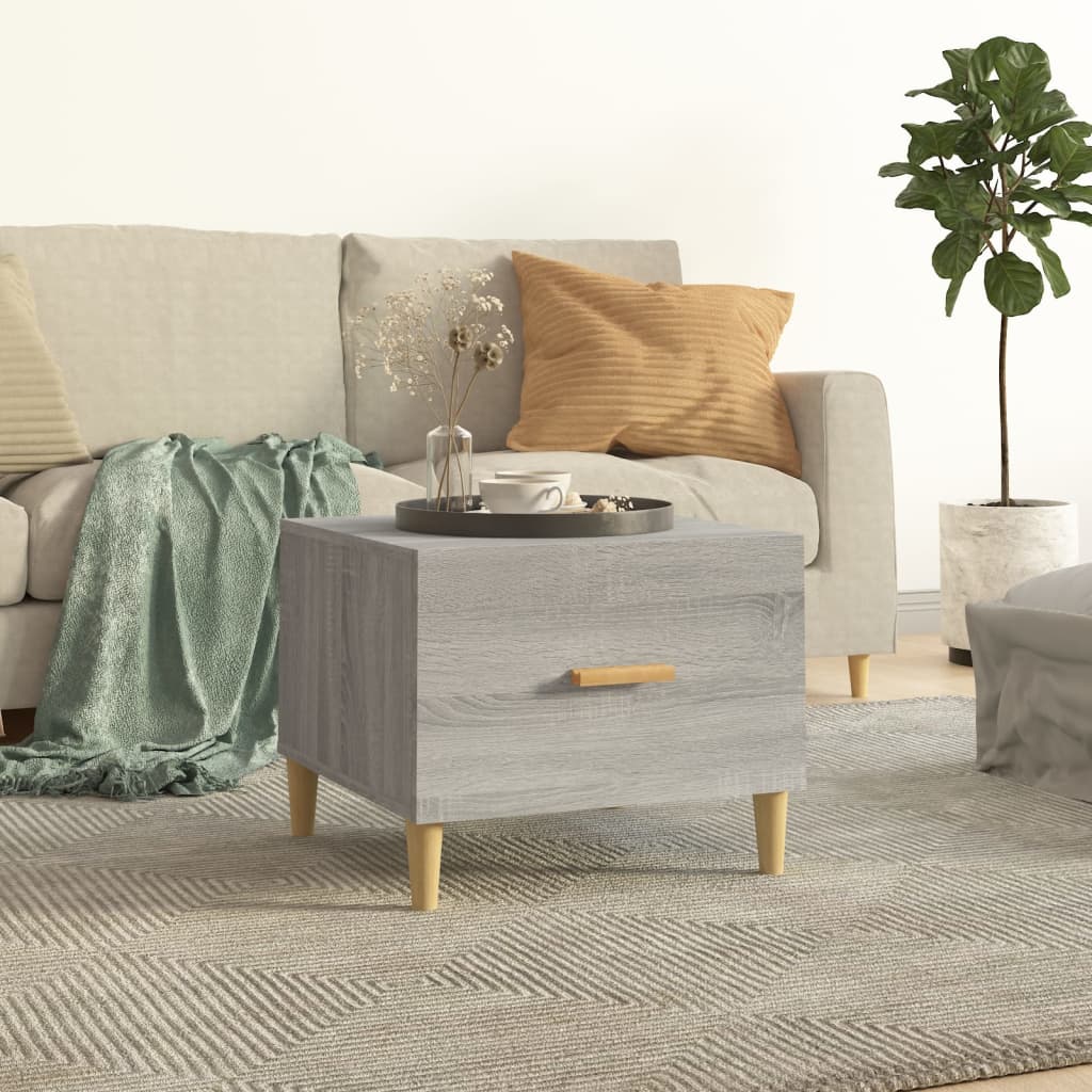 vidaXL Table basse gris Sonoma 50x50x40 cm aggloméré