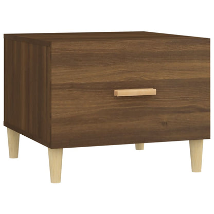vidaXL Table basse marron chêne 50x50x40 cm, bois d'ingénierie