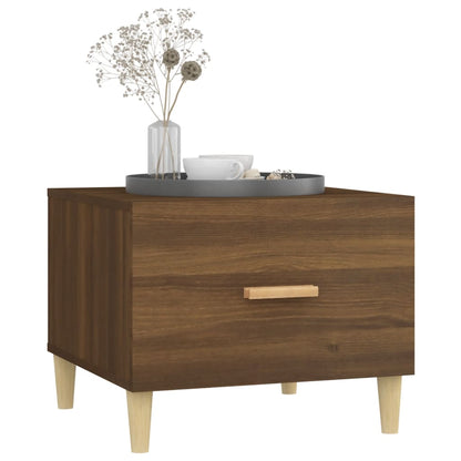 vidaXL Table basse marron chêne 50x50x40 cm, bois d'ingénierie