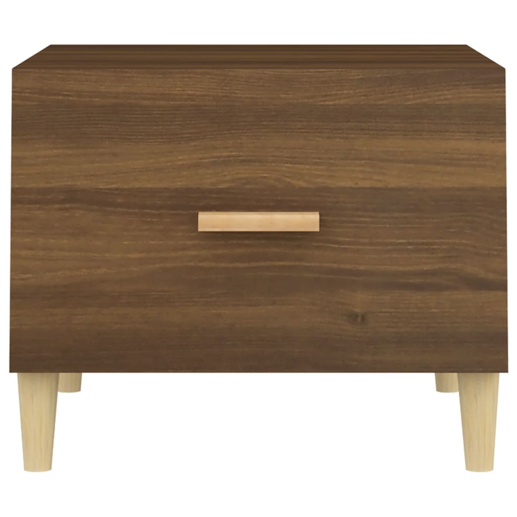 vidaXL Table basse marron chêne 50x50x40 cm, bois d'ingénierie