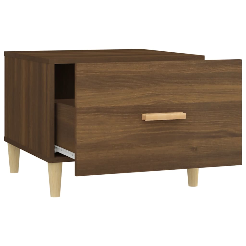 vidaXL Table basse marron chêne 50x50x40 cm, bois d'ingénierie