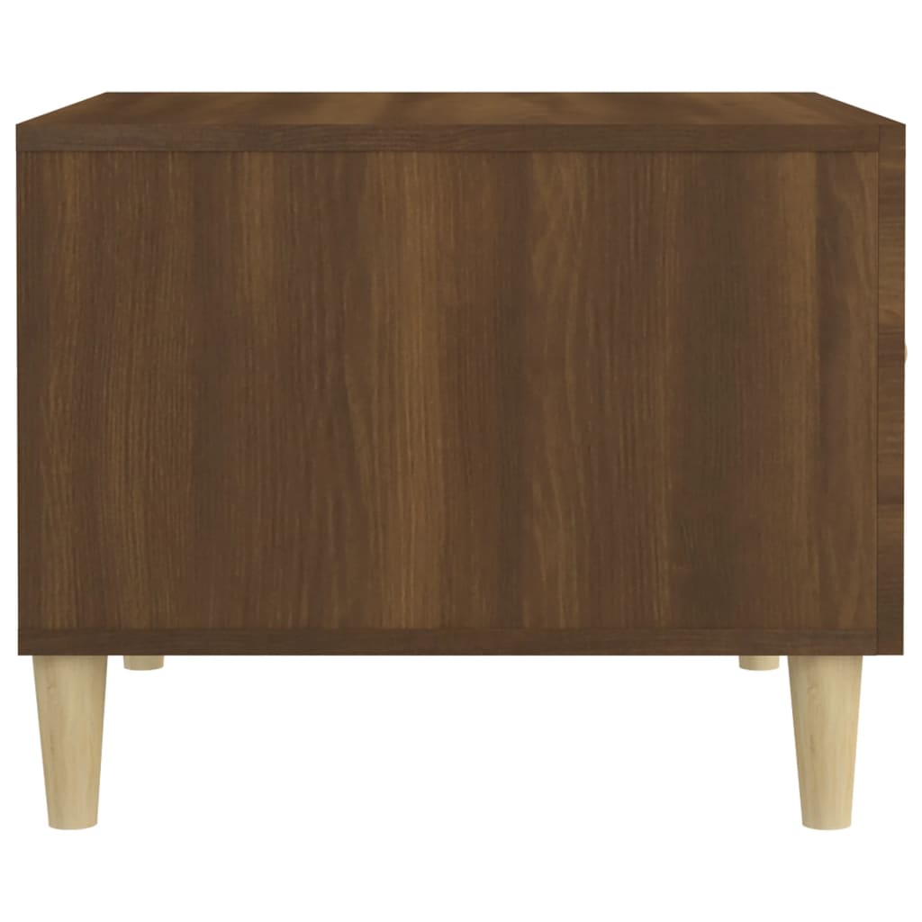 vidaXL Table basse marron chêne 50x50x40 cm, bois d'ingénierie
