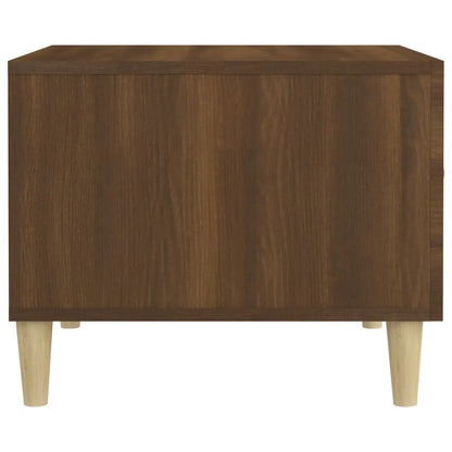 vidaXL Table basse marron chêne 50x50x40 cm, bois d'ingénierie