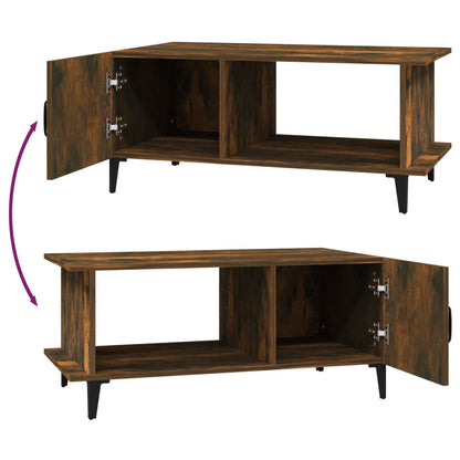 vidaXL Couchtisch Räuchereiche 90x50x40 cm Holzwerkstoff
