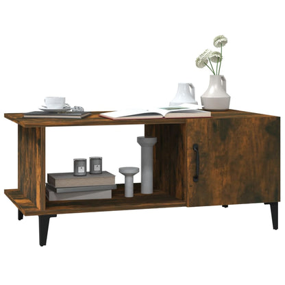 vidaXL Couchtisch Räuchereiche 90x50x40 cm Holzwerkstoff