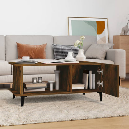 vidaXL Couchtisch Räuchereiche 90x50x40 cm Holzwerkstoff