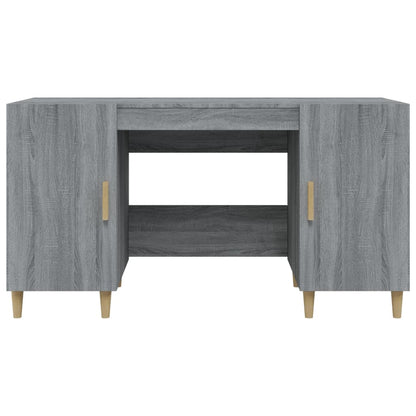 vidaXL Schreibtisch Grau Sonoma 140x50x75 cm Holzwerkstoff