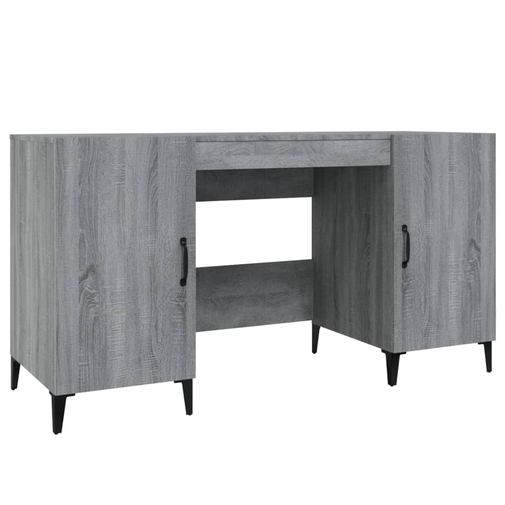 vidaXL Bureau gris Sonoma 140x50x75 cm Aggloméré