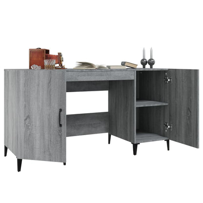 vidaXL Bureau gris Sonoma 140x50x75 cm Aggloméré