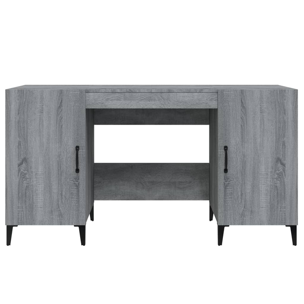vidaXL Bureau gris Sonoma 140x50x75 cm Aggloméré