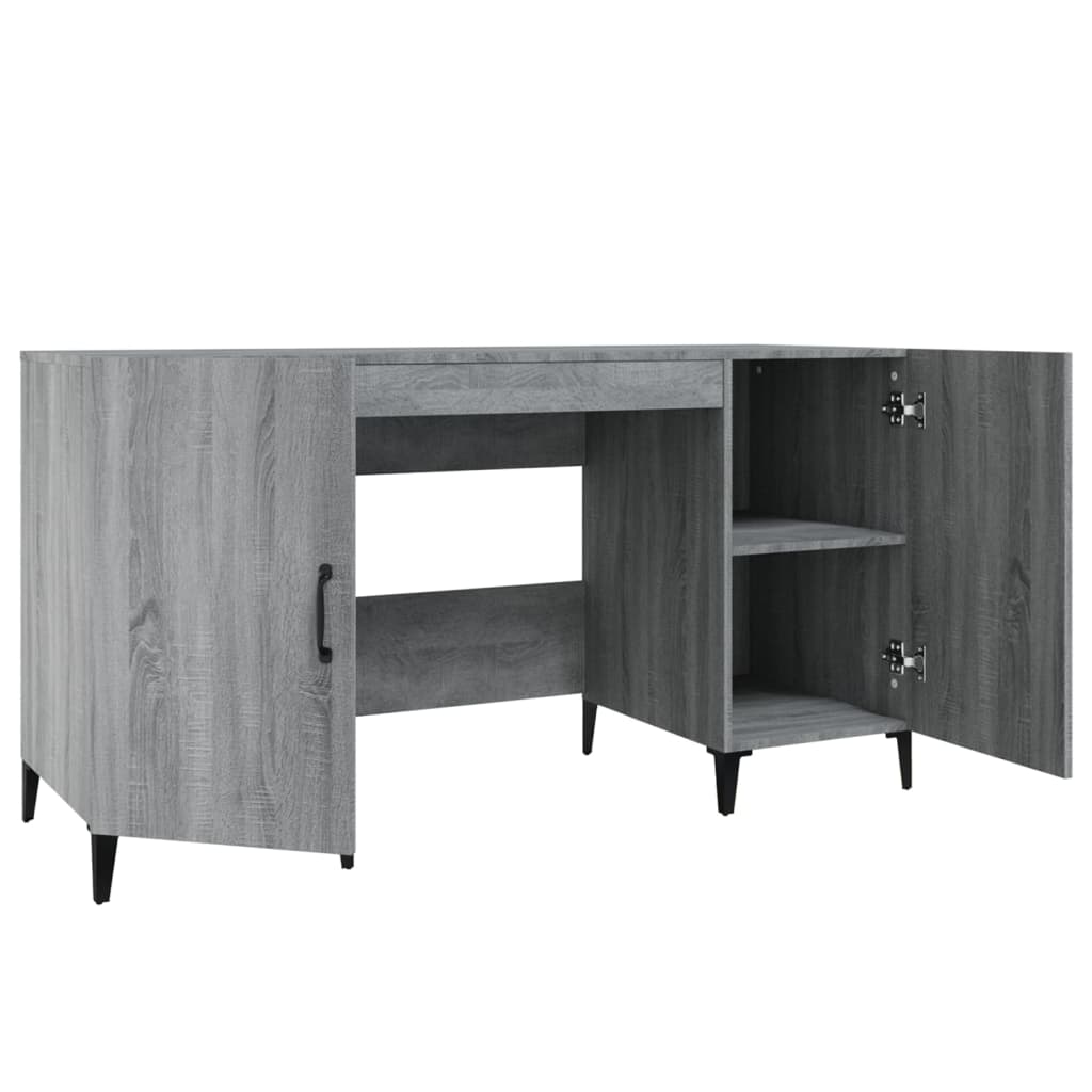 vidaXL Bureau gris Sonoma 140x50x75 cm Aggloméré