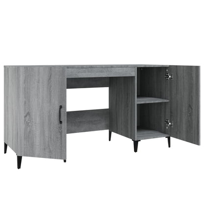 vidaXL Bureau gris Sonoma 140x50x75 cm Aggloméré
