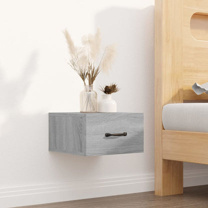 vidaXL Wand-Nachttisch Grau Sonoma 35x35x20 cm
