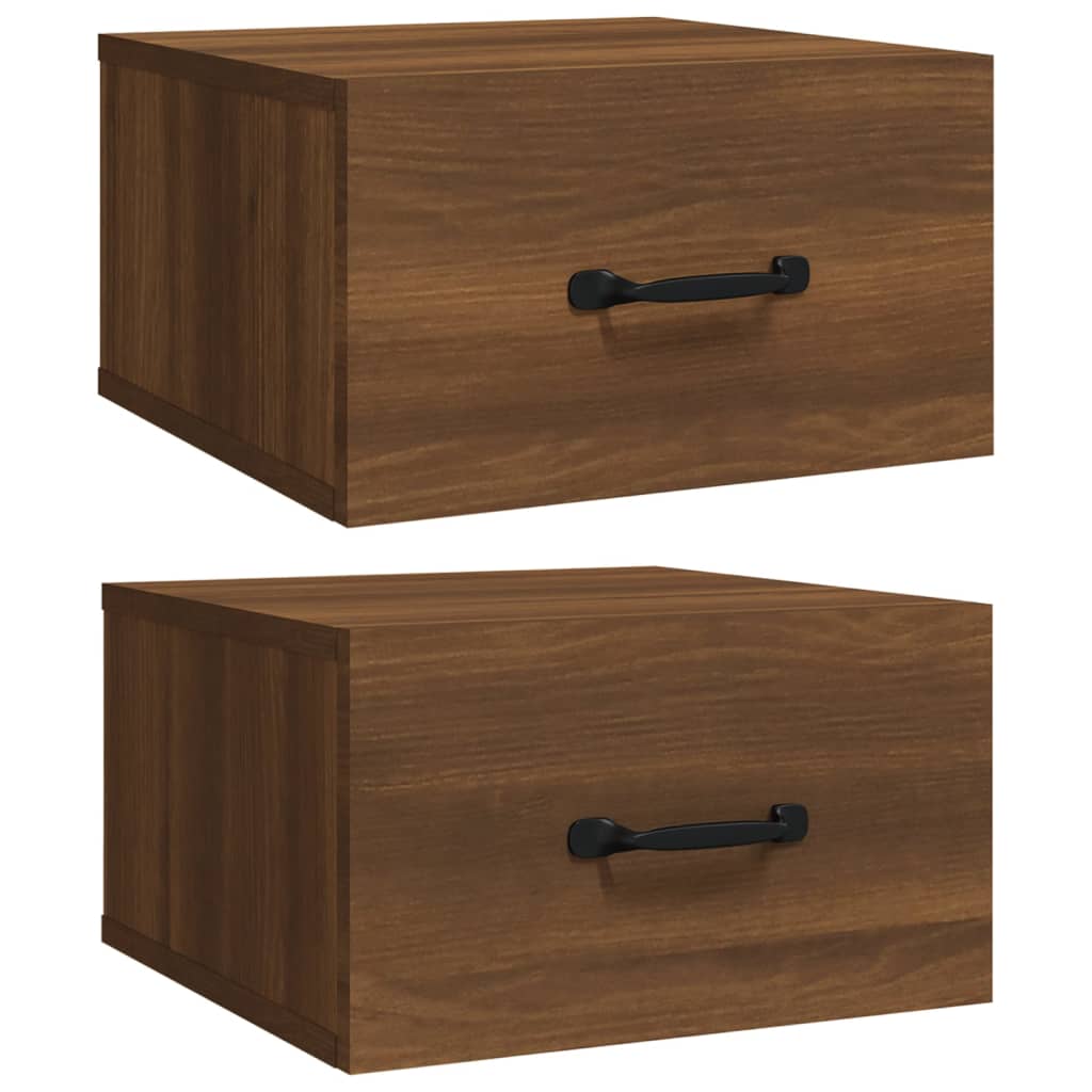 vidaXL Wand-Nachttische 2 Stk. Sonoma-Eiche 35x35x20 cm