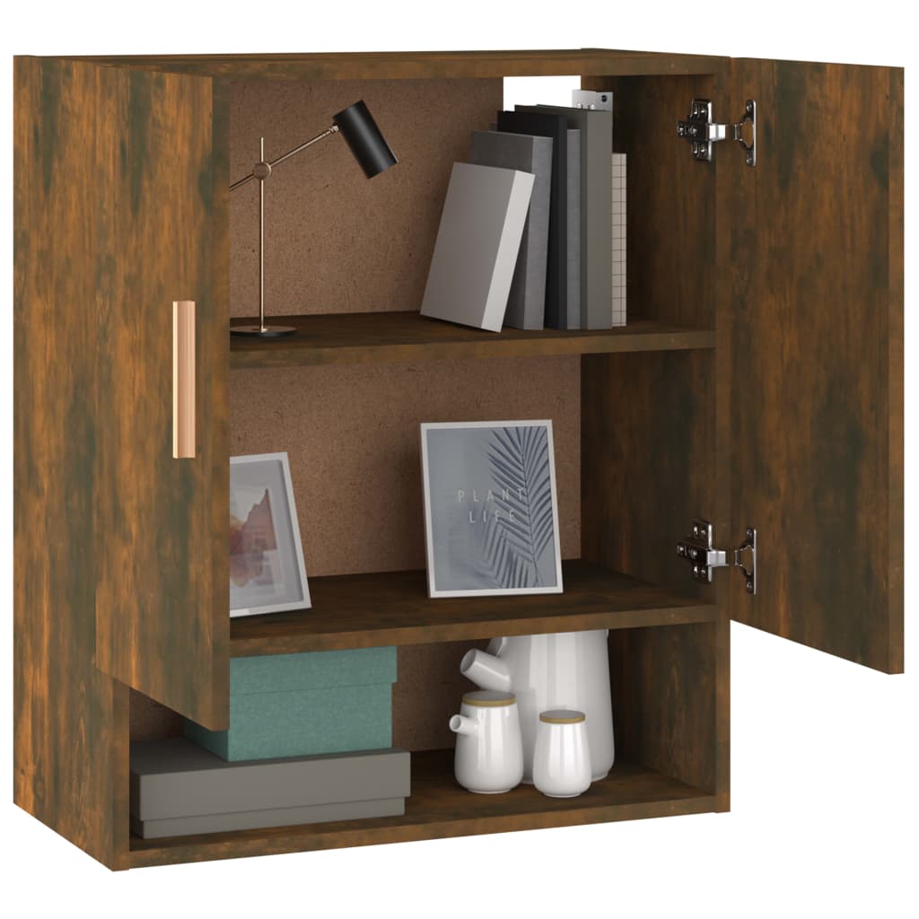 vidaXL Armoire murale chêne fumé 60x31x70 cm bois d'ingénierie