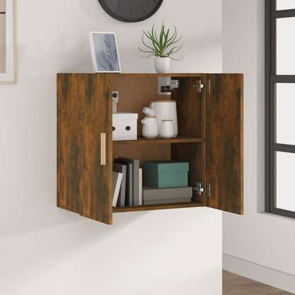 vidaXL Meuble haut mural chêne fumé 60x30x60 cm bois d'ingénierie