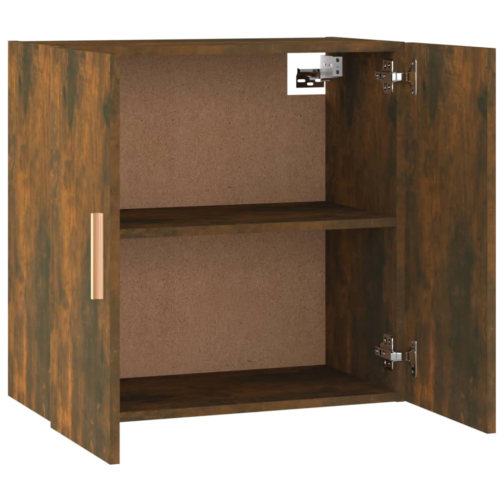 vidaXL Meuble haut mural chêne fumé 60x30x60 cm bois d'ingénierie