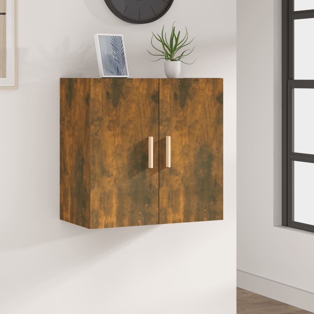 vidaXL Meuble haut mural chêne fumé 60x30x60 cm bois d'ingénierie
