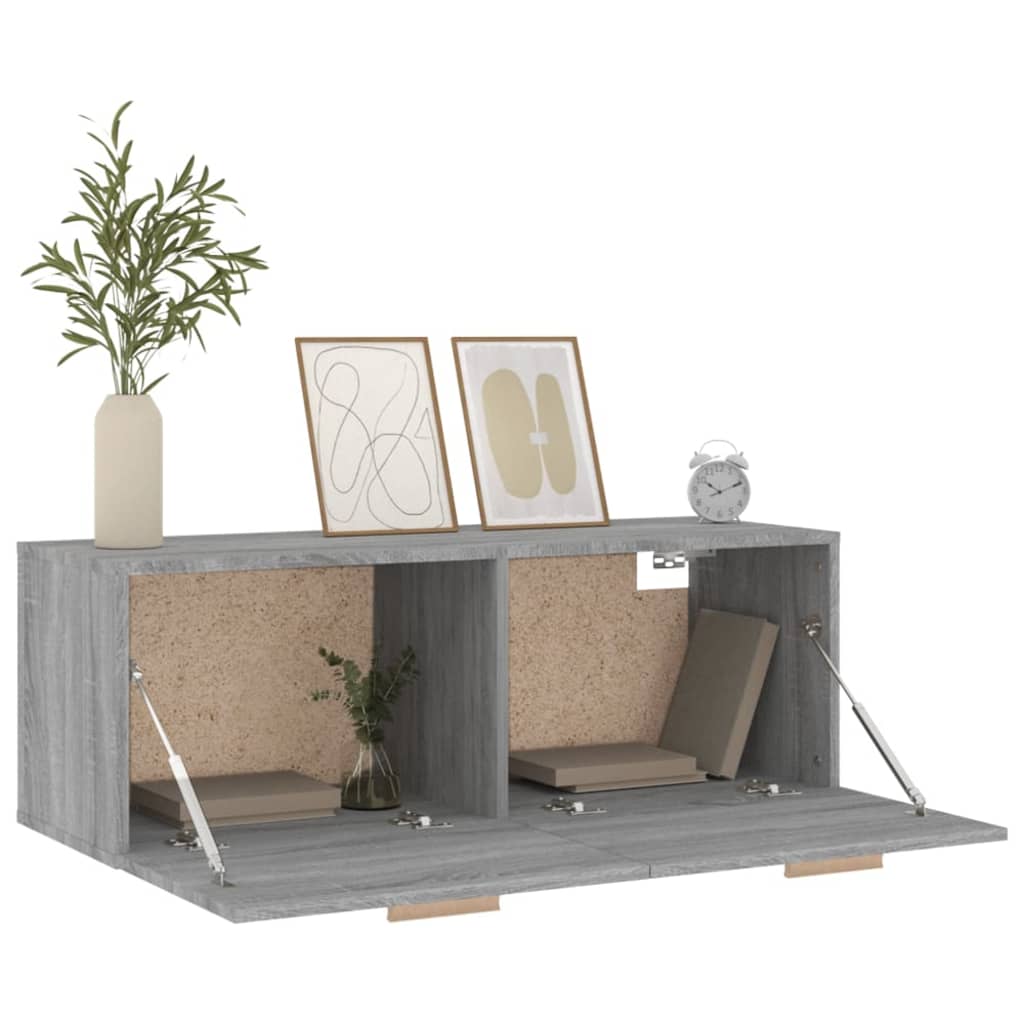 vidaXL Armoire murale gris Sonoma 100x36,5x35 cm Aggloméré