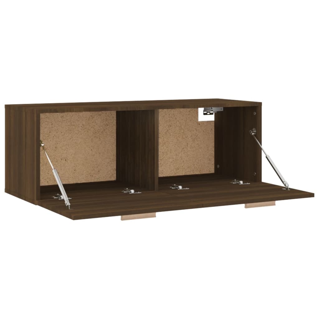 vidaXL Armoire murale aspect chêne marron 100x36,5x35 cm en bois d'ingénierie