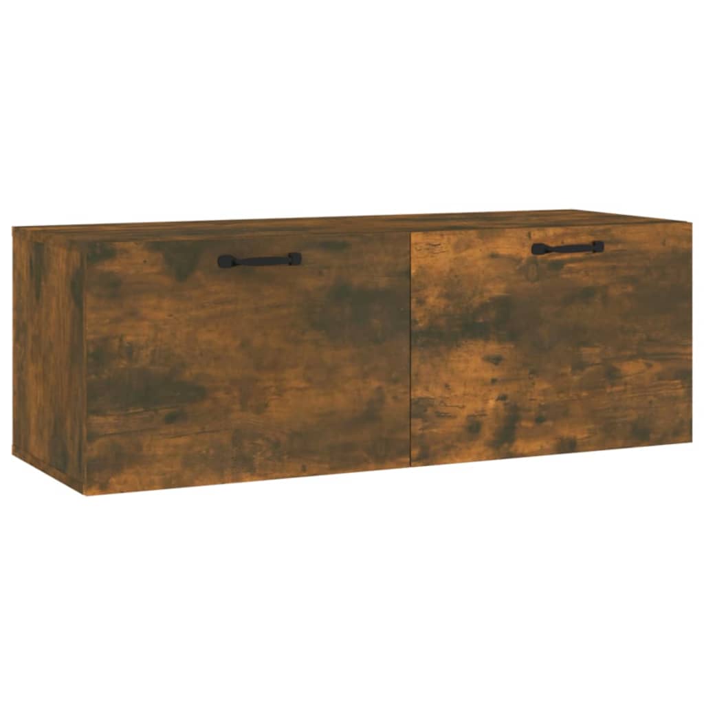 vidaXL Armoire murale chêne fumé 100x36,5x35 cm bois d'ingénierie