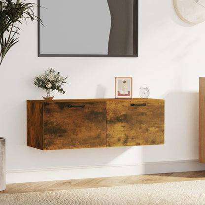 vidaXL Armoire murale chêne fumé 100x36,5x35 cm bois d'ingénierie