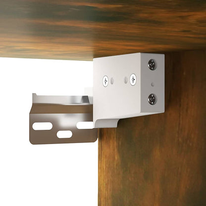 vidaXL Spiegelschrank mit LED Räuchereiche 76x15x55 cm