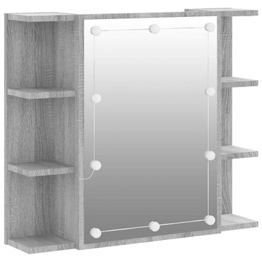 vidaXL Armoire de toilette avec LED Gris Sonoma 70x16,5x60 cm