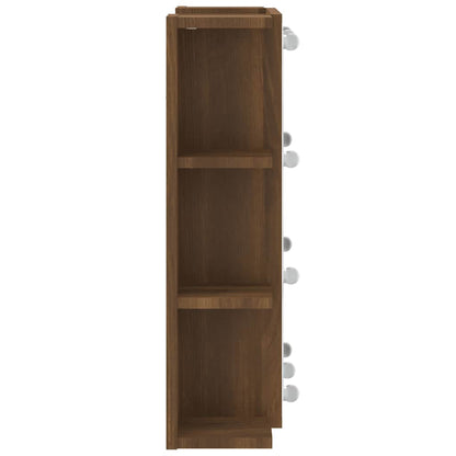 vidaXL Armoire de toilette avec LED aspect chêne marron 70x16,5x60 cm