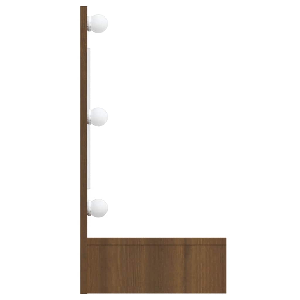vidaXL Armoire de toilette avec LED aspect chêne marron 90x31,5x62 cm