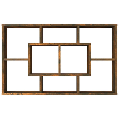 vidaXL Wandregal Räuchereiche 85x16x52,5 cm Holzwerkstoff