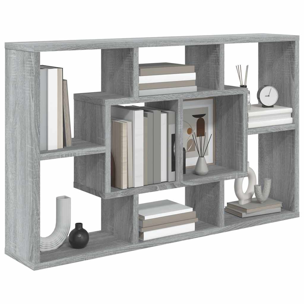vidaXL Étagère murale gris Sonoma 85x16x52,5 cm bois d'ingénierie