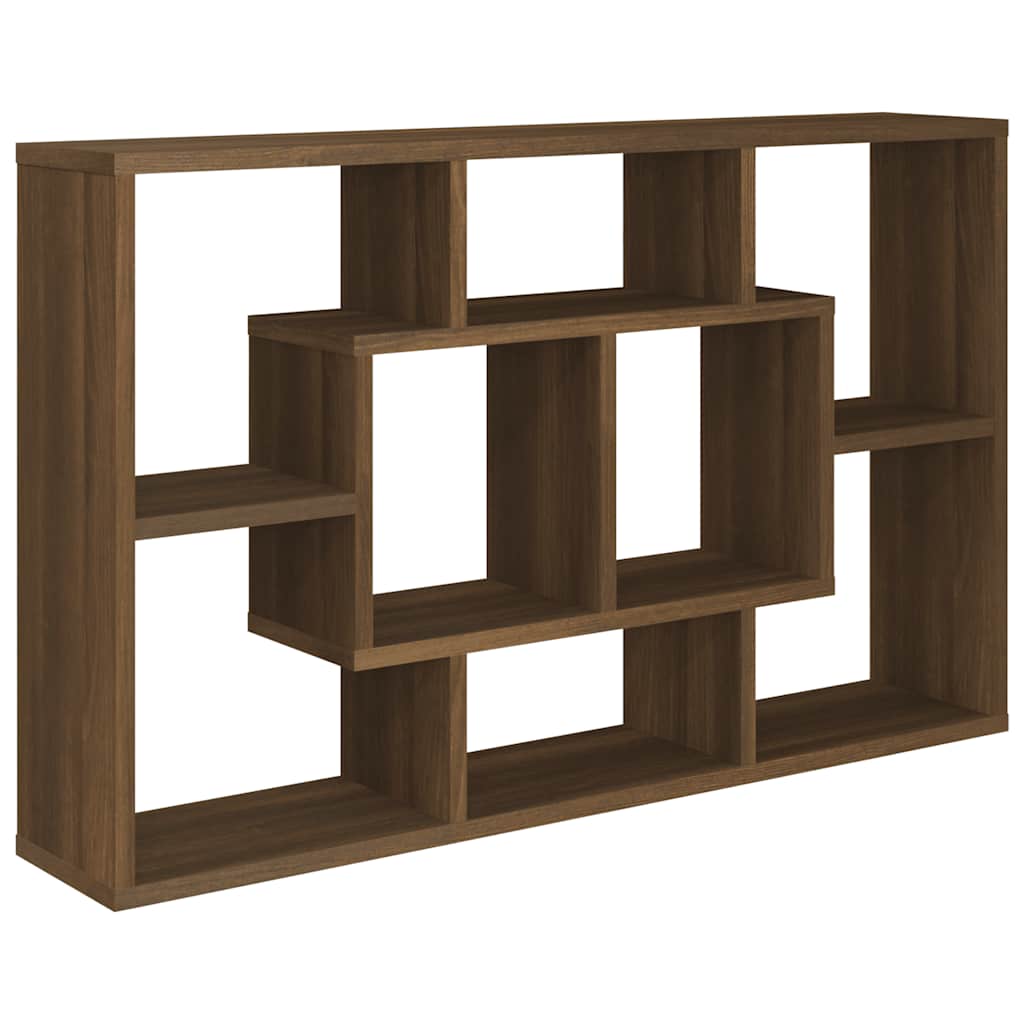 vidaXL Étagère murale marron aspect chêne 85x16x52,5 cm Bois d'ingénierie