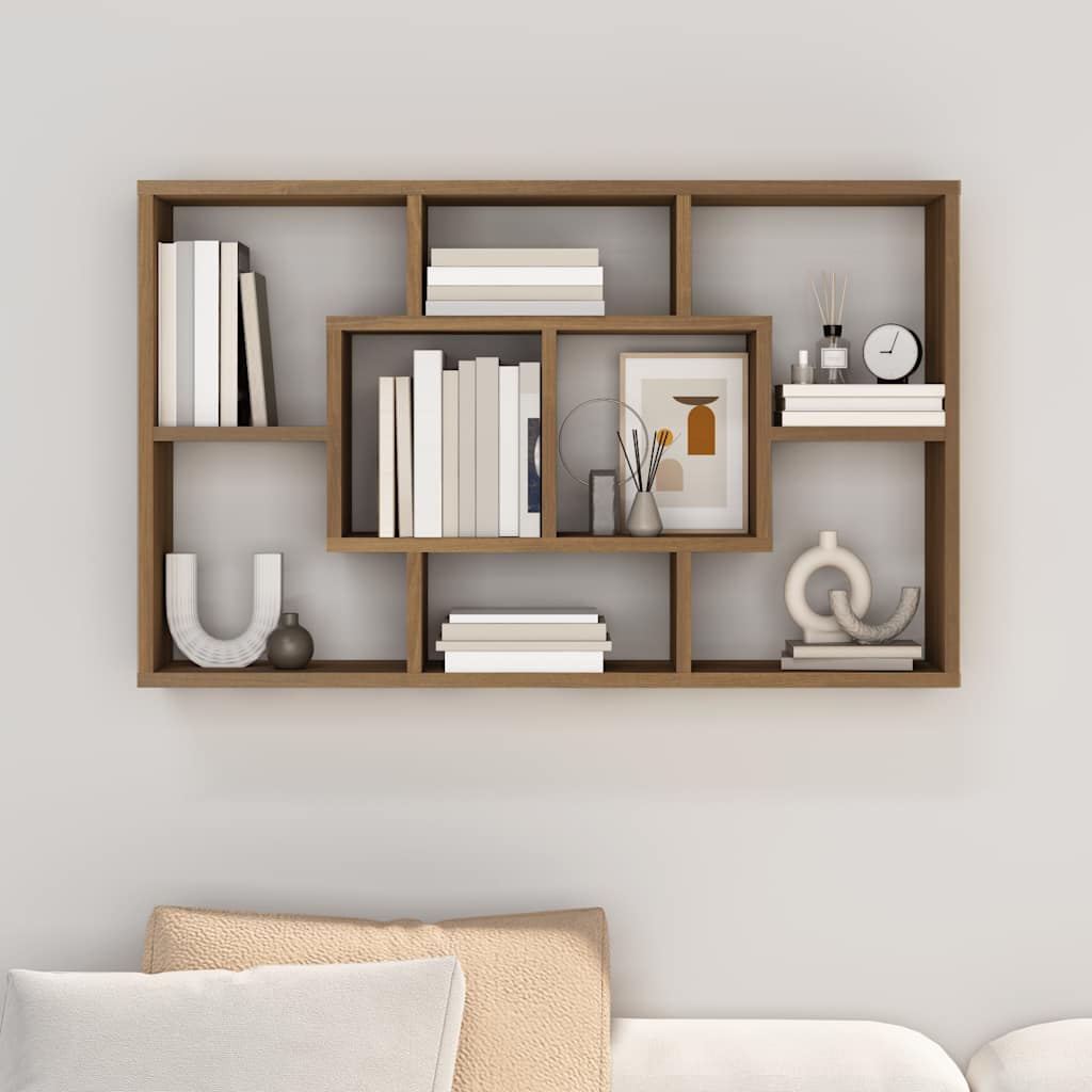 vidaXL Étagère murale marron aspect chêne 85x16x52,5 cm Bois d'ingénierie