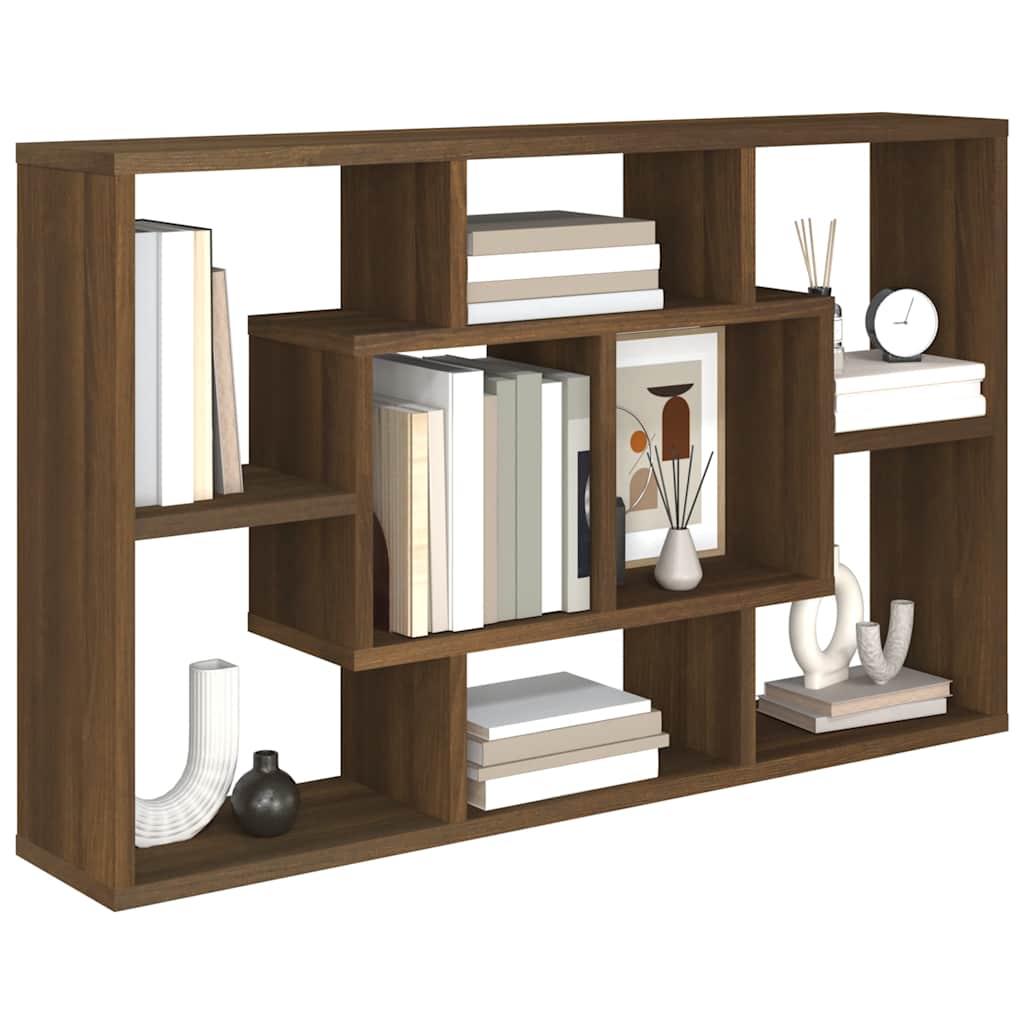 vidaXL Étagère murale marron aspect chêne 85x16x52,5 cm Bois d'ingénierie