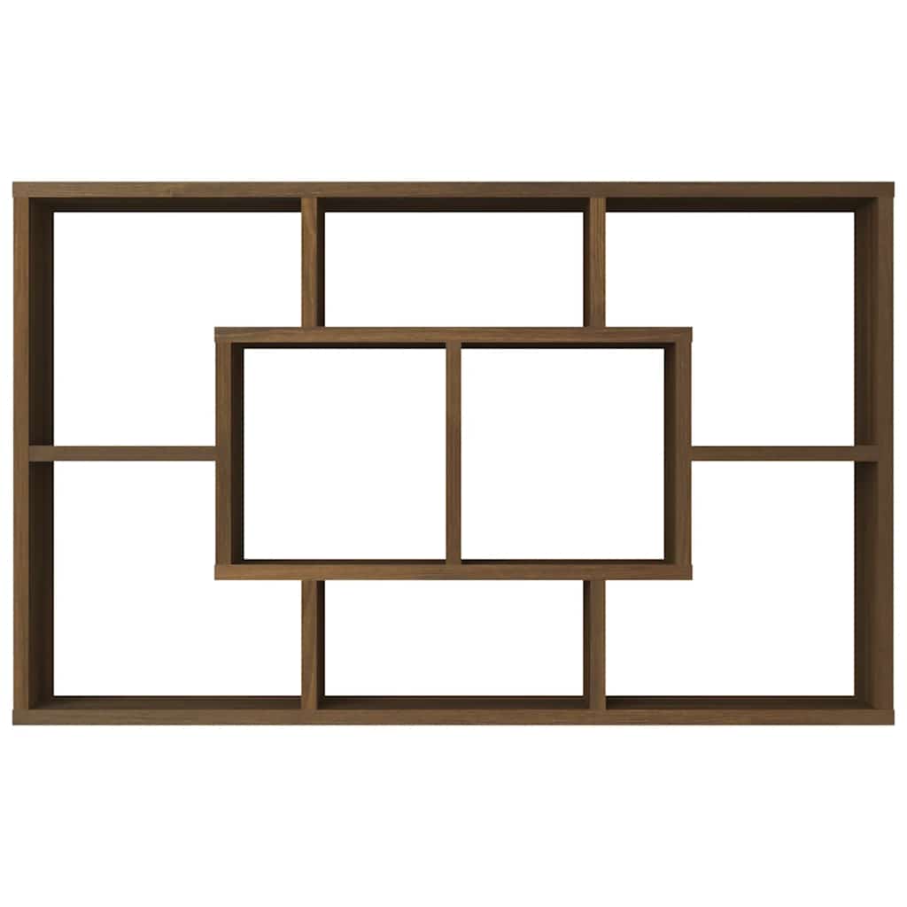 vidaXL Étagère murale marron aspect chêne 85x16x52,5 cm Bois d'ingénierie
